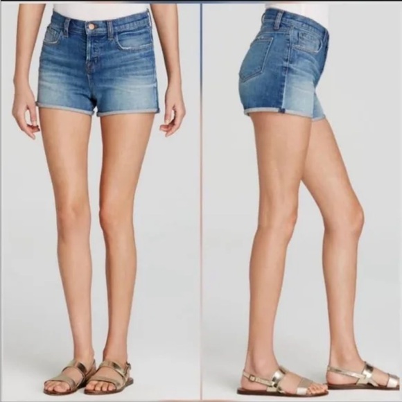 [J BRAND] Gracie High-Rise Cuffed Denim Shorts in ‘Jagger’ - Picture 2 of 11